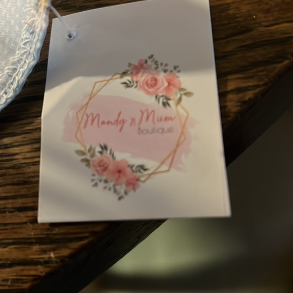 Handmade dress, 18 to 20 inch rib new with tags removable bow - Picture 7 of 8